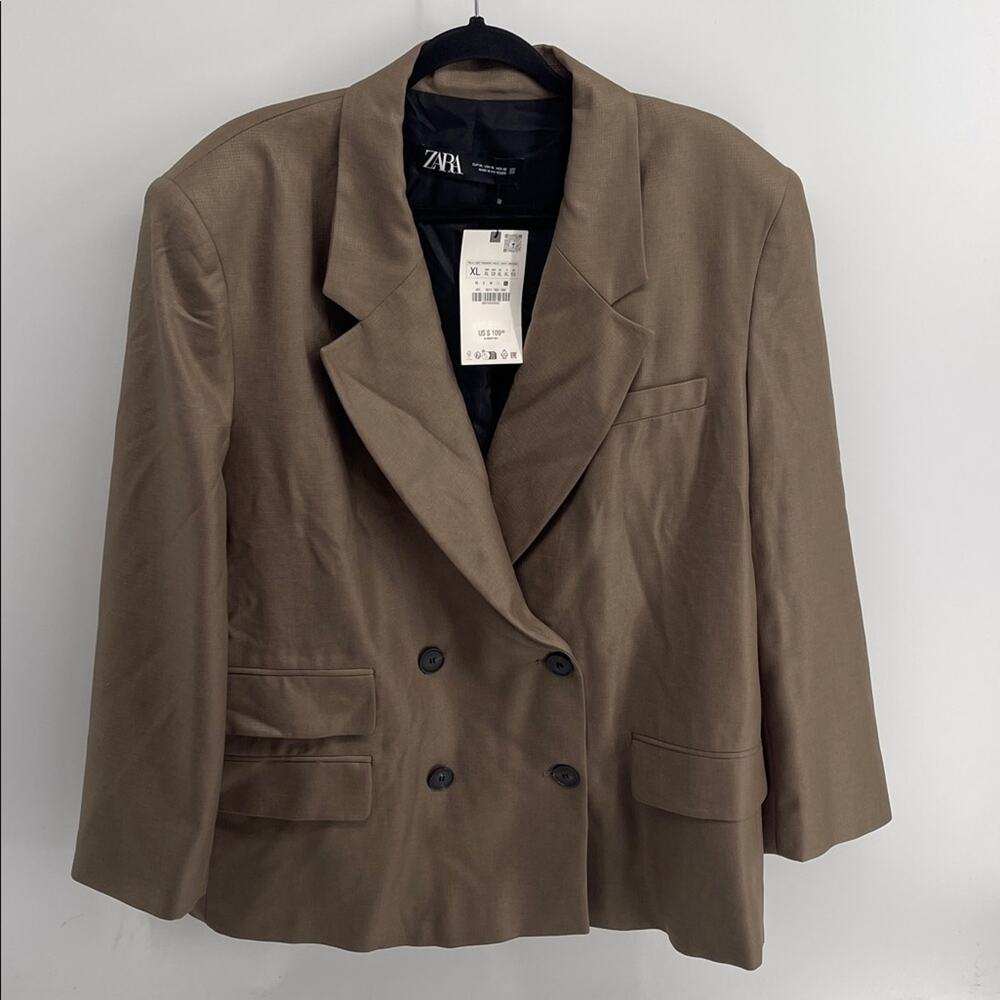 Zara double breasted oversized sport coat blazer sz XL